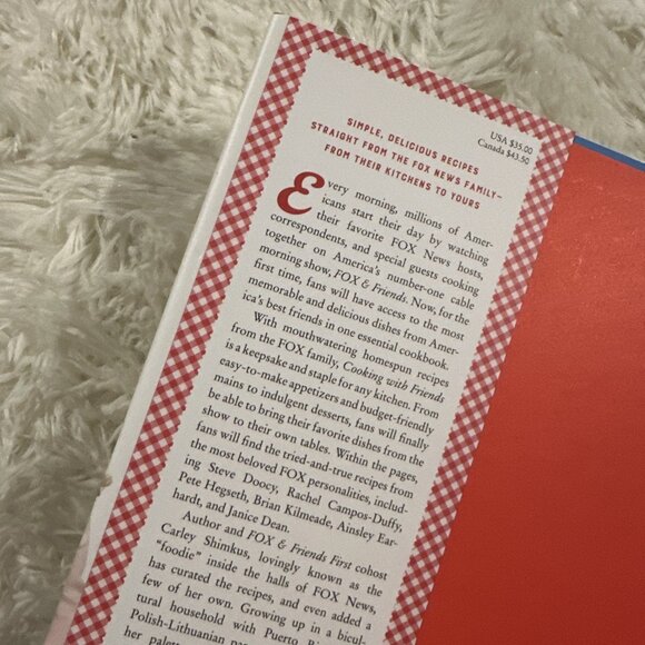 Cooking with Friends by Carley Shimkus Fox News Fox and Friends Cookbook NEW - Picture 2 of 9